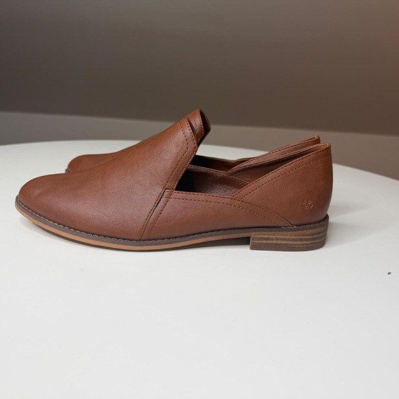 Shoes - Lucky Brand Brown Leather D'Orsay Loafers Women's 11M Casual Comfort